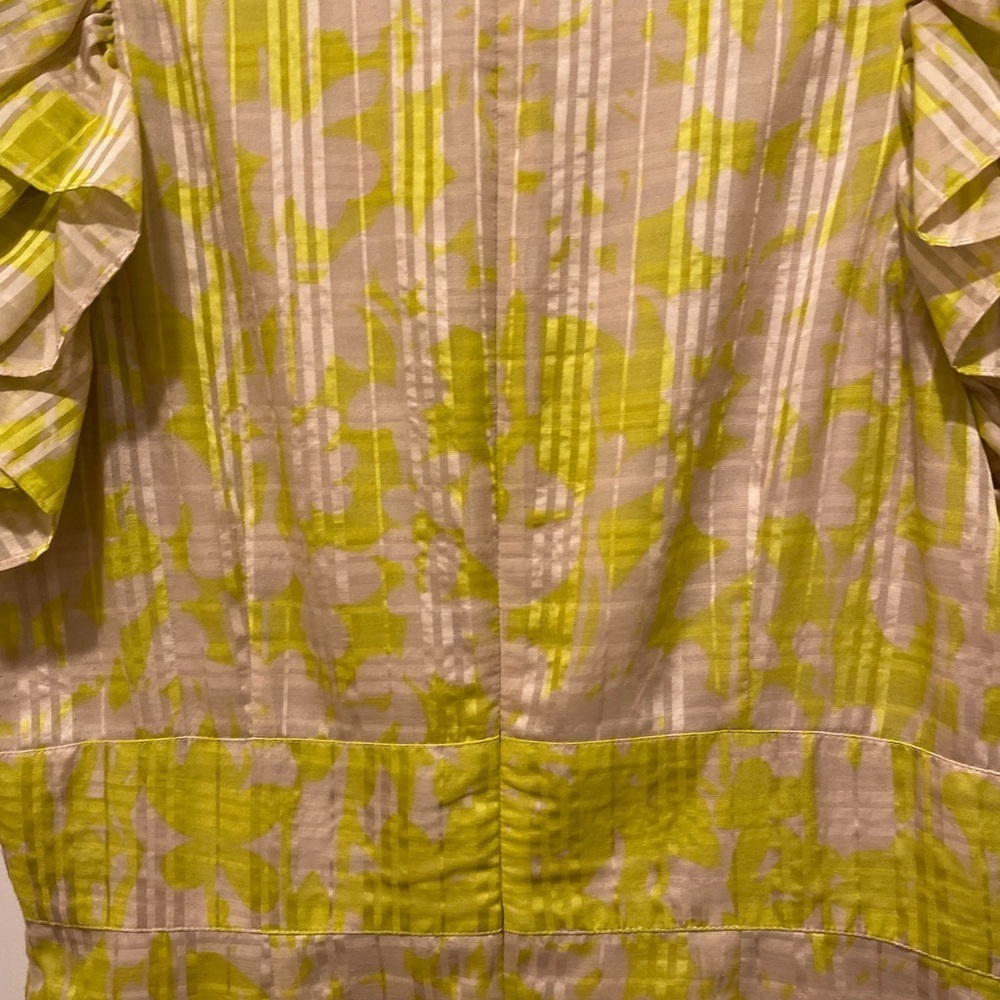 Jessica Simpson Yellow and Tan Ruffled A-Line Dress - Picture 5 of 6
